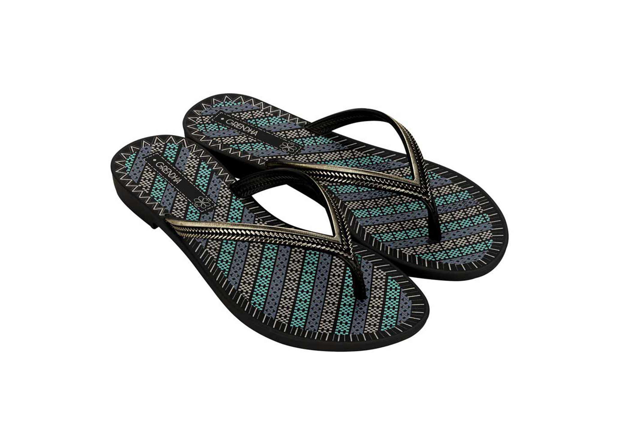 Chinelo Feminino Grendha Amor Em Flor - modelo do par